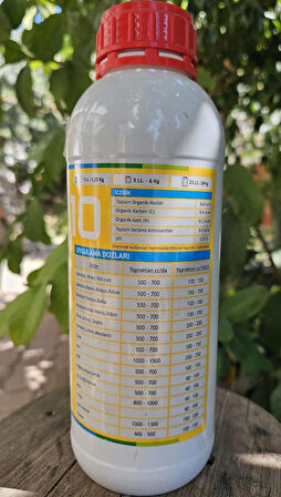 Organik Gübre Sıvı Marlon 10 Amino Asit Toprak, Yaprak Gübresi 1 Lt