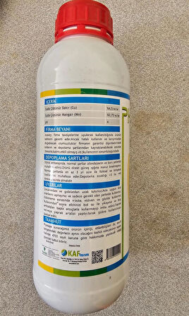 Sıvı Bakır (Cu)- Zeytin Elma Ayva Ceviz Kiraz Için Bakır Phylon Coper Bitkileri Korur 1 Lt