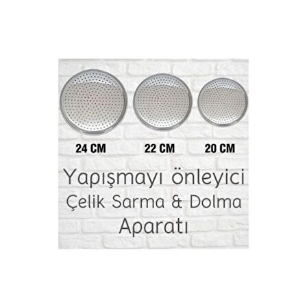 Yayke Sarma Dolma Tencere Kapağı Yapışmayı Önleyici Yaprak Sarma Pişirme Aparatı (3 Adet)