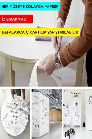 60 Cm X 3 Metre Elektrostatik Duvar Koruyucu Yazı Tahtası Mutfak Notluk Ofis Okul Kurs Malzemeleri