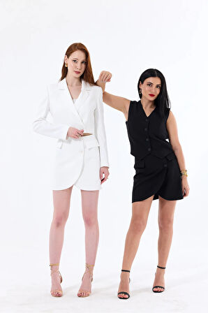 FemiChic Siyah Business Yelek