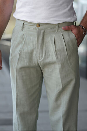 Yeni Sezon Baggy Keten Pantolon