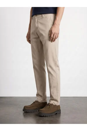 Basic Şık Chino Keten Pantolon