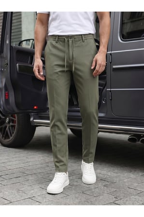 Beli Lastikli Rahat Slim Fit Jogger Pantolon