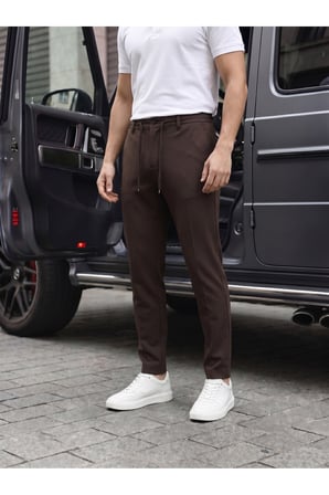 Beli Lastikli Rahat Slim Fit Jogger Pantolon