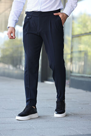 Kuşaklı Pileli Kemer Detaylı Old Money Kumaş Pantolon