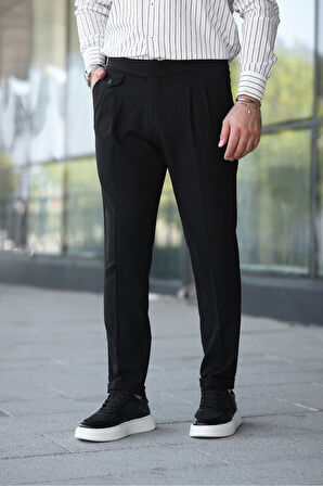 Kuşaklı Pileli Kemer Detaylı Old Money Kumaş Pantolon