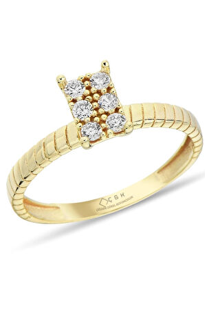 Gurmet Detaylı Baget Altın Yüzük