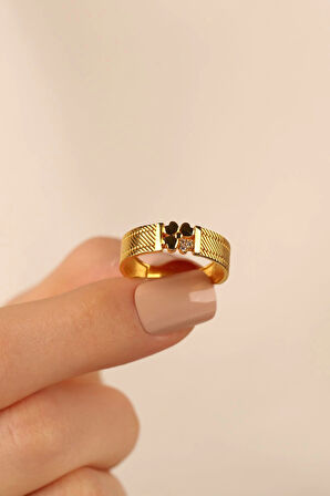 Yonca Hasır Altın Yüzük