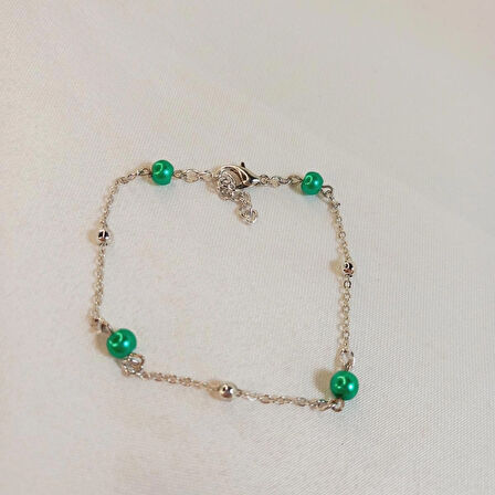 Crystal Atelier İnci Bileklik, İncili Bileklik, Gümüş Kaplama İnci Sıra Bileklik, Barok İnci Bileklik, Kadın İnci Bileklik, Zarif İnci Detay Bileklik, Gümüş Kaplama İnci Modeli Tasarım Bileklik, Zincir Bileklik