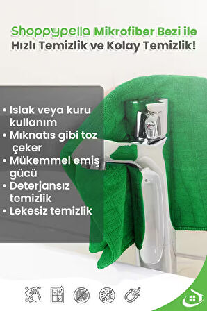 Pella Tezgah Bezi Ithal 40x40cm Yeşil Yüksek Su Emici Sıkılması En Kolay