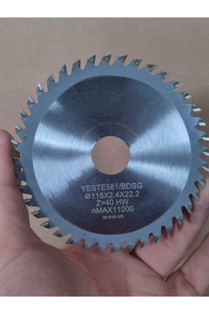 2 ADET Odun Kesme Çelik Testere Ahşap ve Sunta Kesme Testeresi 115mm 40 Diş Profesyonel-Karbür Elmas