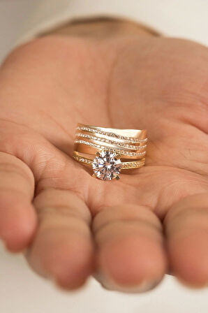 Tektaş Alyans Twin Altın Yüzük