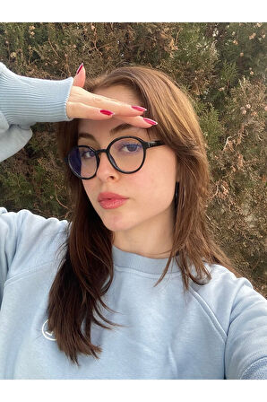 Oval Mavi Işık Filtreli Bilgisayar Ekran Gözlüğü