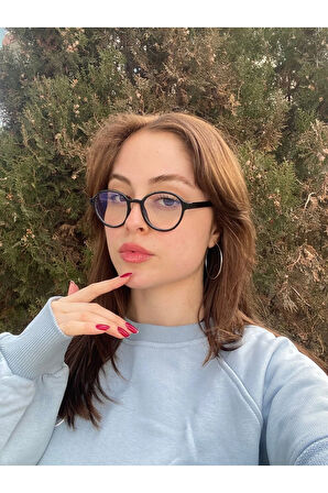 Oval Mavi Işık Filtreli Bilgisayar Ekran Gözlüğü