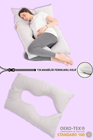 Çıkarılabilir Kılıflı Şekilli Tüm Vücut Hamile Yastığı Hamile Uyku Yastığı Hamilelik Yüksek Kalite