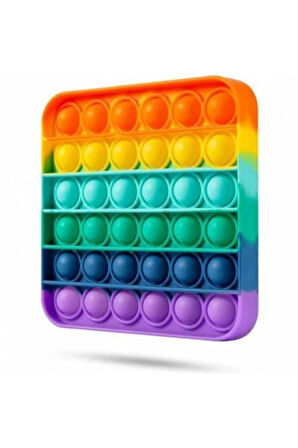 Kare Push Pop - Pop It Push Bubble Fidget Özel Pop Duyusal Oyuncak Zihinsel Stres Çocuk Eğitici Oyu