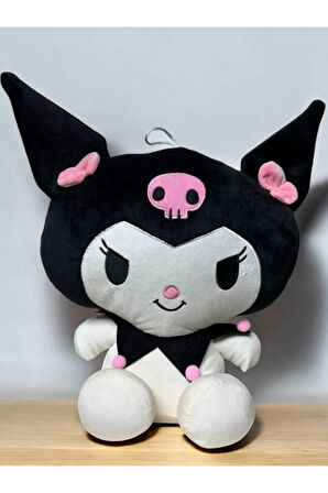 Sevgiliye Özel Sevimli Kuromi Peluş Oyuncak - Hediye Kuromi Peluş Siyah 35Cm Çocuk Eğitici Oyuncakl