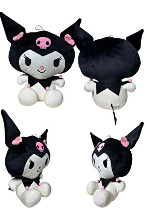 Sevgiliye Özel Sevimli Kuromi Peluş Oyuncak - Hediye Kuromi Peluş Siyah 35Cm Çocuk Eğitici Oyuncakl