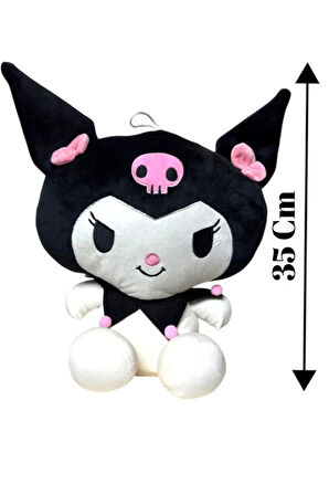 Sevgiliye Özel Sevimli Kuromi Peluş Oyuncak - Hediye Kuromi Peluş Siyah 35Cm Çocuk Eğitici Oyuncakl