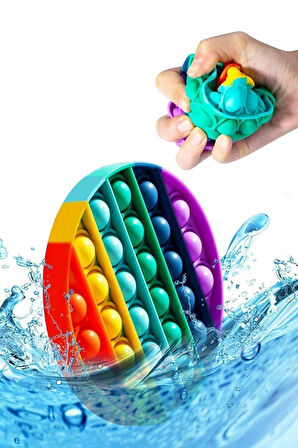 Pop It Push Bubble Fidget Özel Pop Duyusal Oyuncak Zihinsel Stres Oyunu Popit Gökkuşağı Çocuk Eğiti