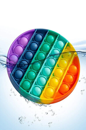 Pop It Push Bubble Fidget Özel Pop Duyusal Oyuncak Zihinsel Stres Oyunu Popit Gökkuşağı Çocuk Eğiti