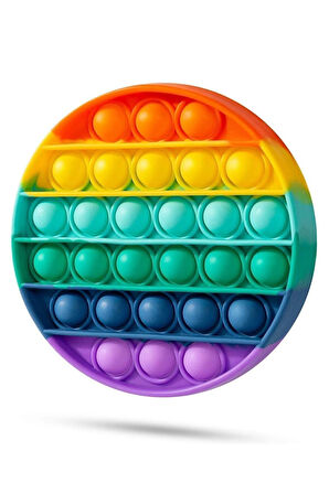 Pop It Push Bubble Fidget Özel Pop Duyusal Oyuncak Zihinsel Stres Oyunu Popit Gökkuşağı Çocuk Eğiti