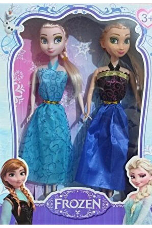 Elsa & Anna Buz Prensesi 2'li Bebek Çocuk Eğitici Oyuncaklar