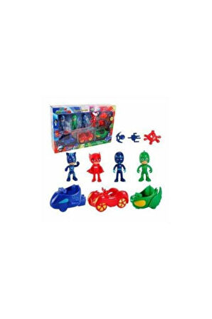 Büyük Boy Arabalı Her Biri 8-9Cm Arabalı Aksesuarlı Çocuk Eğitici Oyuncaklar