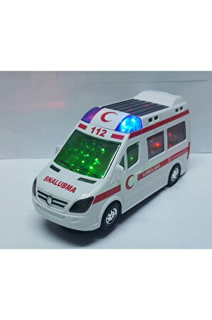 Oyuncak Ambulans Ledli 3d Işıklı Srenli Işıklı Kız Cocuk Erkek Cocuk Oyuncak Egitici Oyuncak Kız Er