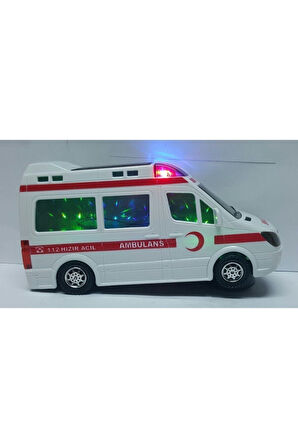 Oyuncak Ambulans Ledli 3d Işıklı Srenli Işıklı Kız Cocuk Erkek Cocuk Oyuncak Egitici Oyuncak Kız Er