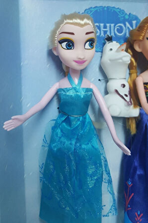Karlar Ülkesi Elsa+anna+olaf 3'lü Oyuncak Bebek Çocuk Eğitici Oyuncaklar