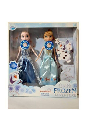 Karlar Ülkesi Frozen Şarkı Söyleyen Elsa Ve Anna 2'li Bebek Çocuk Eğitici Oyuncaklar