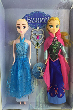 Elsa Ve Anna 2 Li Büyük Boy 29cm Frozen Girls Çocuk Eğitici Oyuncaklar
