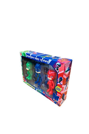 Pjmasks 3'lü Karakter Figür Oyuncak Seti Pijamaskeliler Oyuncak Figür Set Catboy Owlette Gekko Çocu