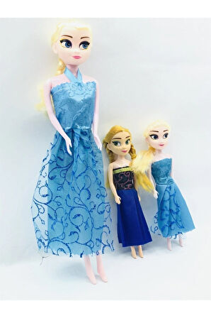 Frozen Elsa Anna Bebek Oyuncak Set 3lü Çocuk Eğitici Oyuncaklar