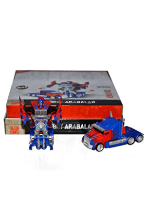 Optimus Prime Transformers Tek Tuşla Robota Dönüşen Araba Çocuk Eğitici Oyuncaklar