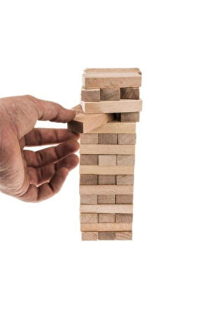 Jenga Ahşap Denge Oyunu 54 Parça Çocuk Eğitici Oyuncaklar