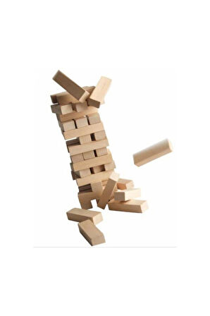 Jenga Ahşap Denge Oyunu 54 Parça Çocuk Eğitici Oyuncaklar