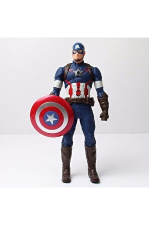 Kaptan Amerika Sesli Işıklı 30cm Captain America Kaliteli Ürün Çocuk Eğitici Oyuncaklar