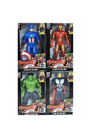Hulk Ironman Thor Kaptan Amerika Oyuncak Yenilmezler 4'lü Set