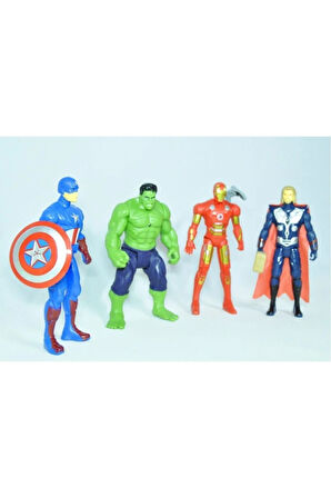 Hulk Ironman Thor Kaptan Amerika Oyuncak Yenilmezler 4'lü Set