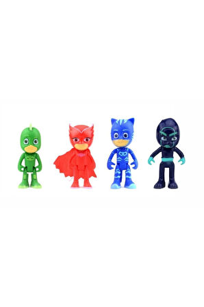 ES3368 Pjmasks Pijimaskeliler Aksiyon Figür Oyuncak Seti Dörtlü Çocuk Eğitici Oyuncaklar