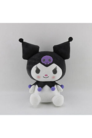 Kawaii Sanrio Kuromi Karikatür Peluş Oyuncak 25Cm Çocuk Eğitici Oyuncaklar