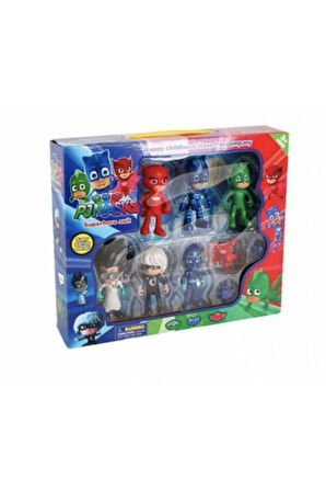 Pjmask Kedi Çocuk Baykuş Kız Kertenkele Çocuk 6'lı Oyun Seti Çocuk Eğitici Oyuncaklar