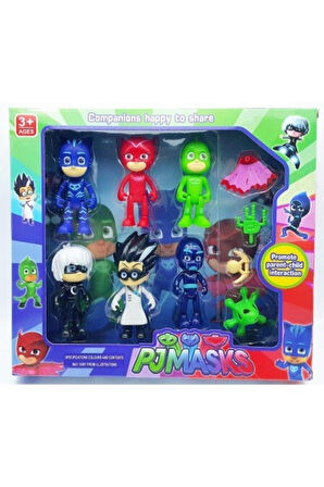Pijamaskeliler 6Adet Owlette Catboy Gekko Moongril Romeo Figür Oyuncak Çocuk Eğitici Oyuncaklar