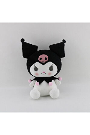 Kawaii Sanrio Kuromi Karikatür Peluş Oyuncak 25Cm Çocuk Eğitici Oyuncaklar