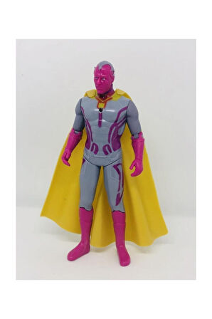 Orta Boy 17Cm Işıklı Hareketli Avengers Yenilmezler Oyuncak Vision Karakter Figür Çocuk Eğitici Oyu