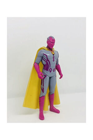 Orta Boy 17Cm Işıklı Hareketli Avengers Yenilmezler Oyuncak Vision Karakter Figür Çocuk Eğitici Oyu