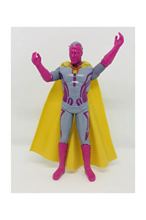Orta Boy 17Cm Işıklı Hareketli Avengers Yenilmezler Oyuncak Vision Karakter Figür Çocuk Eğitici Oyu